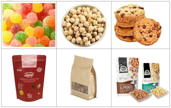 Makanan Premade Pouch Packing Machine Butiran Makanan Doypack Zipper Bag Nozzle