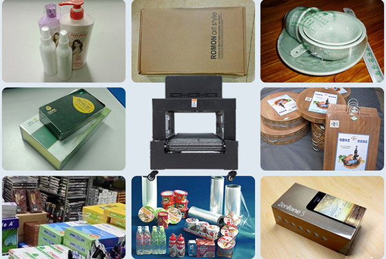 Kecil Karton PVC Heat Seal Shrink Wrap Machine PE POF Packaging Case Bottles