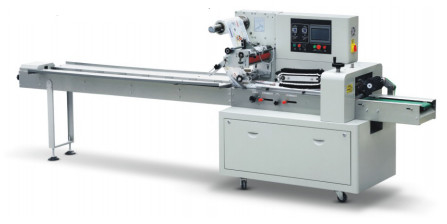 Film Mesin Pengemas Aliran Horizontal Rotary Otomatis Menarik Ke Bawah