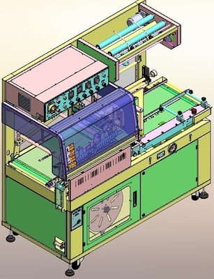 POF PVC Film Heat Tunnel Shrink Wrap Machine Industri Otomatis Tipe L