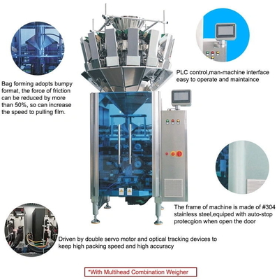 Vertikal Vffs Automatic Granule Packing Machine Beratnya Bagging Ukuran Besar