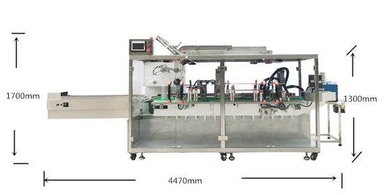 Mesin Karton Makanan Lem Panas Otomatis Flap Insert Boxing Grain Packing Machine