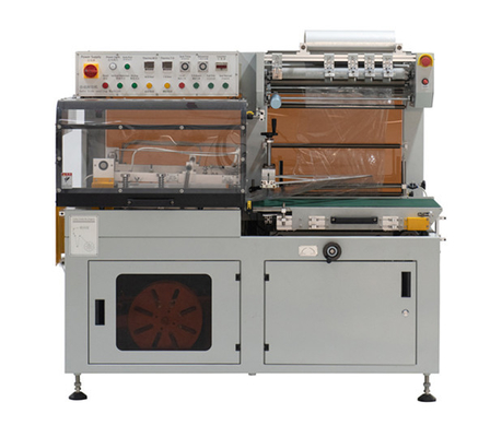 Mesin Pembungkus Plastik Kotak PLC Sealing POF Film Automatic Shrink Packaging Machine