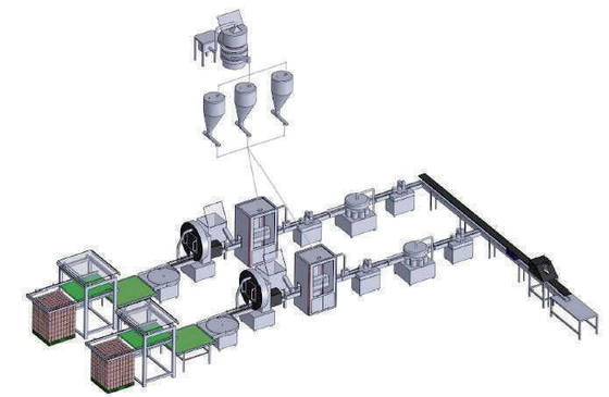 Mesin Pengemas Bubuk Otomatis Linear Auger Filling Capping Machine