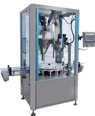 Mesin Pengemas Bubuk Otomatis Linear Auger Filling Capping Machine