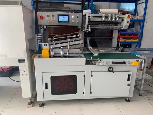 Mesin Pembungkus Plastik Kotak PLC Sealing POF Film Automatic Shrink Packaging Machine
